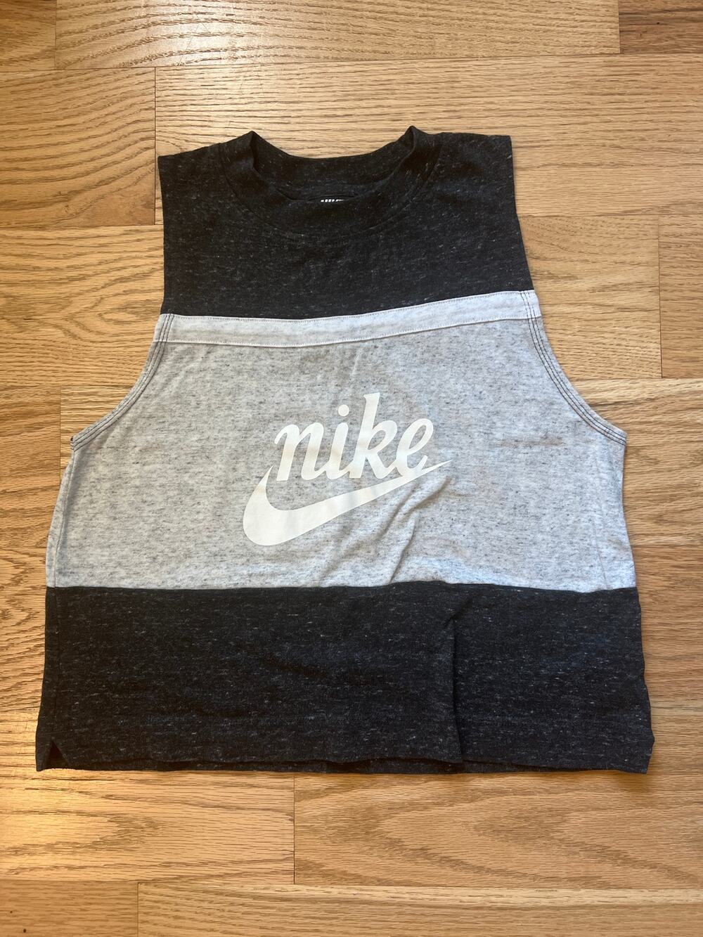 Nike Grey, Black and White Varsity Tank